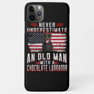 Funda Para iPhone 11 Pro Max Dog Lover Nunca subestimar al viejo labrador