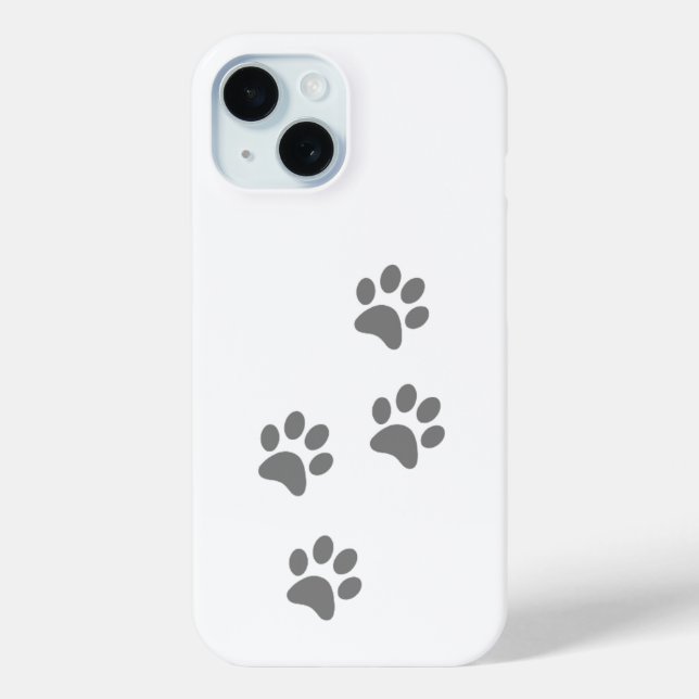 Funda De Case-Mate Para iPhone Dog Paw Print iPhone Case – Cute Animal Print  (Reverso )