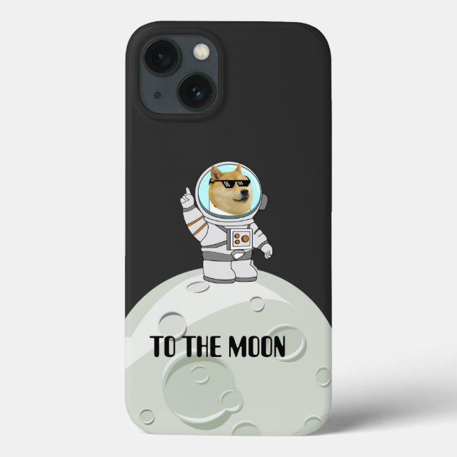 Funda De Case-Mate Para iPhone Dogecoin a la luna (Reverso)
