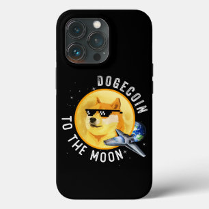 Funda Para iPhone 13 Pro Dogecoin To The Moon Funny Cryptocurrency Meme Mou