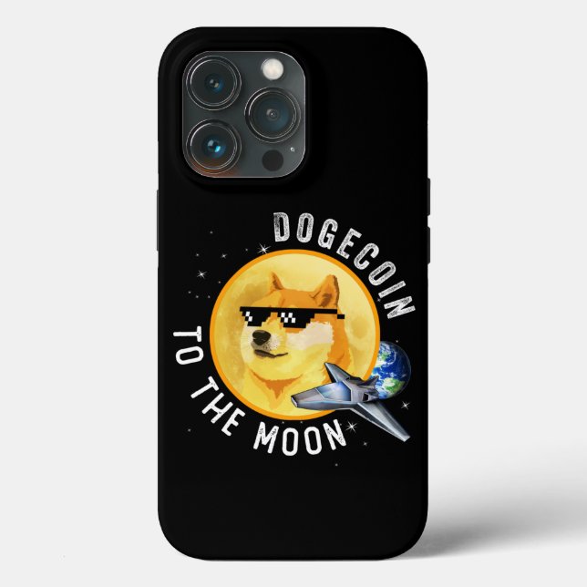 Funda De Case-Mate Para iPhone Dogecoin To The Moon Funny Cryptocurrency Meme Mou (Reverso )