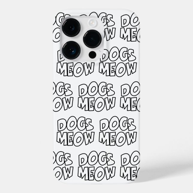 Funda De Case-Mate Para iPhone Dogs Meow (Reverso )