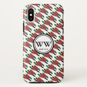 Funda Para iPhone XS DOMINICA Christian Monogram Abundant Life