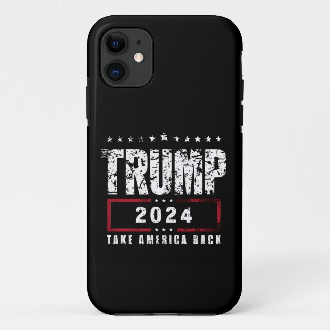 Funda De Case-Mate Para iPhone Donald Trump 2024 retrotrae a Estados Unidos a las (Reverso)