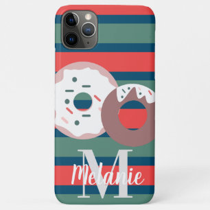Funda Para iPhone 11 Pro Max Donas y Rayas de Navidad