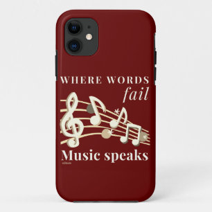 Funda Para iPhone 11 DÓNDE FALLAN LAS PALABRAS LA MÚSICA HABLA regalo i