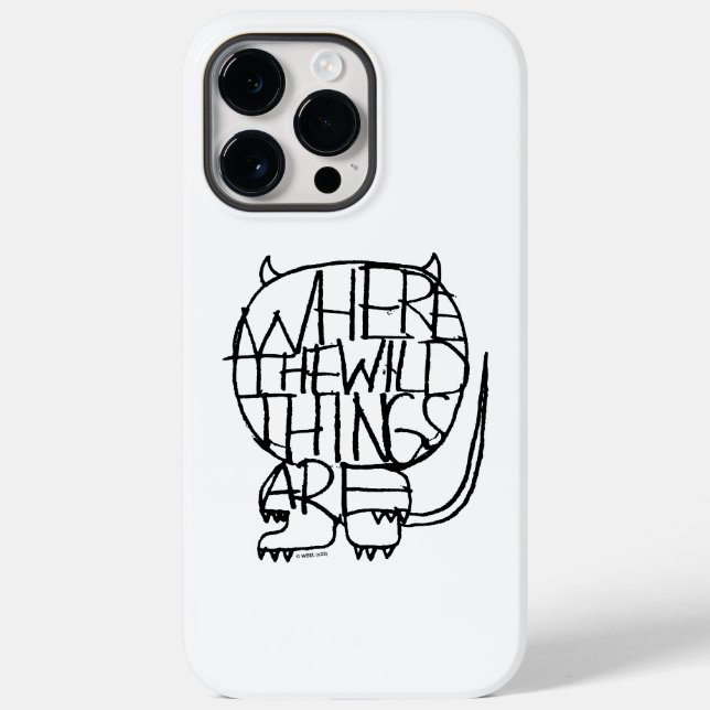 Funda De Case-Mate Para iPhone Donde viven los monstruos | Bosquejo de Cosa Salva (Reverso )