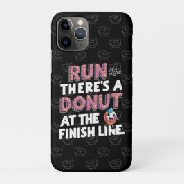 Funda Para iPhone 11 Pro Donut at the Finish Line Funny Fitness Motivation