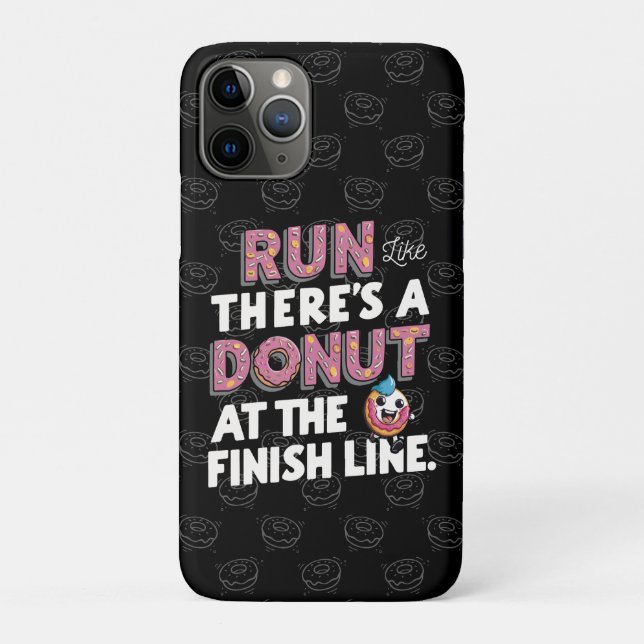 Funda De Case-Mate Para iPhone Donut at the Finish Line Funny Fitness Motivation (Reverso)