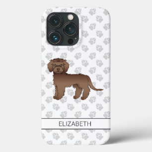 Funda Para iPhone 13 Pro Doodle de chocolate mini dorado dibujo animado per