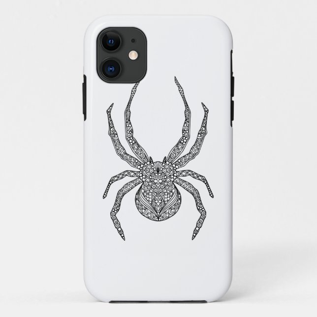 Funda De Case-Mate Para iPhone Doodle de la araña (Reverso)