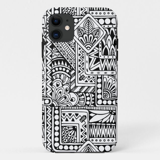 Funda De Case-Mate Para iPhone Doodle étnico (Reverso)