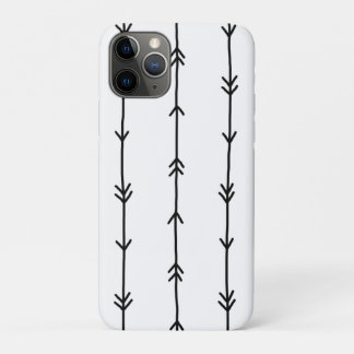 Funda Para iPhone 11 Pro Doodles de flecha simple en blanco y negro