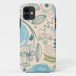Funda Para iPhone 11 Doodles de flores