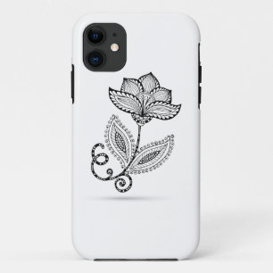 Funda Para iPhone 11 Doodles de Paisley Mehndi de la alheña