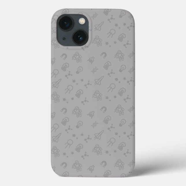 Funda De Case-Mate Para iPhone Doodles del espacio y de la ciencia (Reverso)