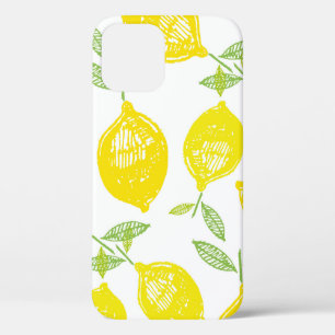 Funda Para iPhone 12 Dopa dibujada a mano patrón de fruta tropical back