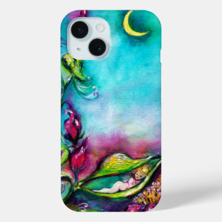 FUNDA PARA iPhone 15 DORMIR DE THUMBELINA ENTRE HOJAS ROSAS