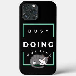 FUNDA PARA iPhone 13 PRO MAX DORMIR EL GATO OCUPADO NO HACE NADA