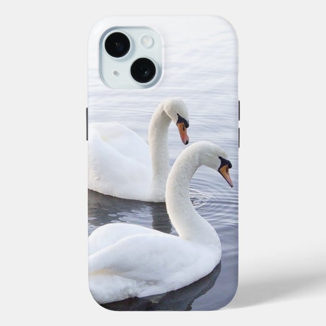 Funda De Case-Mate Para iPhone Dos cisnes (Reverso )