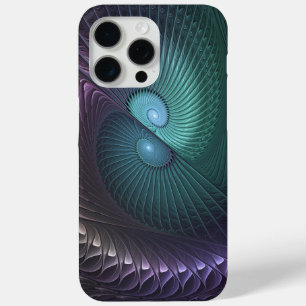 Funda Para iPhone 15 Pro Max Dos espirales colorido y moderno abstracto arte fr