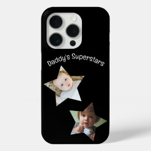 Funda Para iPhone 15 Pro Dos fotos personalizadas de superestrellas de papá