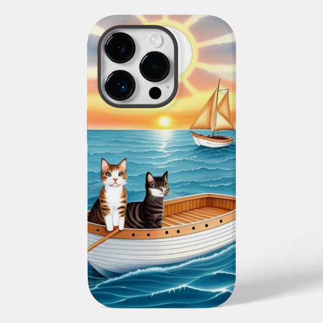 Funda De Case-Mate Para iPhone Dos gatos cortos (Reverso )