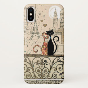 Funda Para iPhone X Dos gatos enamorados