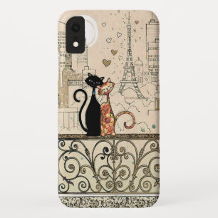 Funda Para iPhone XR Dos gatos enamorados