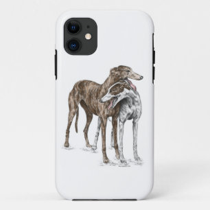 Funda Para iPhone 11 Dos Greyhound Friends Dog Art