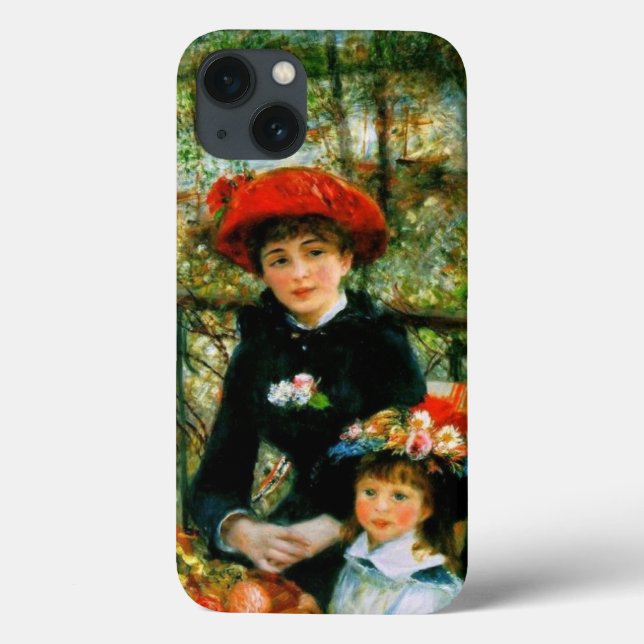 Funda De Case-Mate Para iPhone Dos hermanas en la terraza (Reverso)