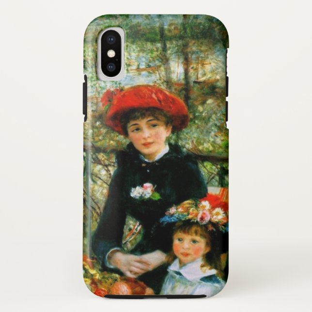 Funda De Case-Mate Para iPhone Dos hermanas en la terraza (Reverso)