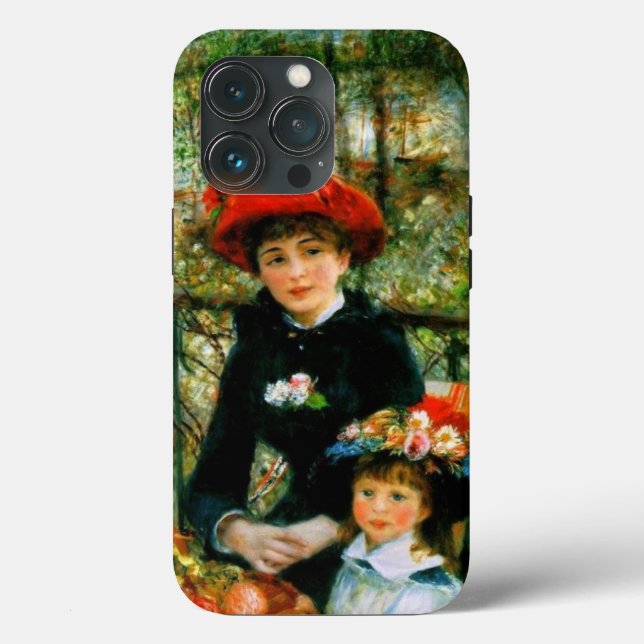 Funda De Case-Mate Para iPhone Dos hermanas en la terraza (Reverso )