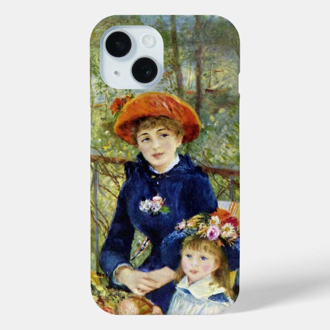 Funda De Case-Mate Para iPhone Dos hermanas (en la terraza) de Pierre Renoir (Reverso )