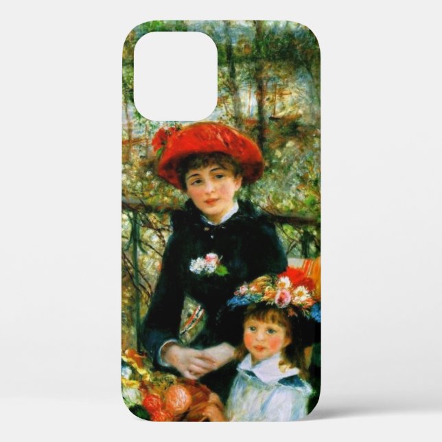 Funda De Case-Mate Para iPhone Dos hermanas en la terraza de Renoir (Reverso )