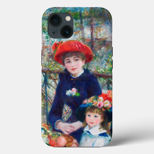 Funda De Case-Mate Para iPhone Dos hermanas (en la terraza) Pierre Auguste Renoir (Reverso )
