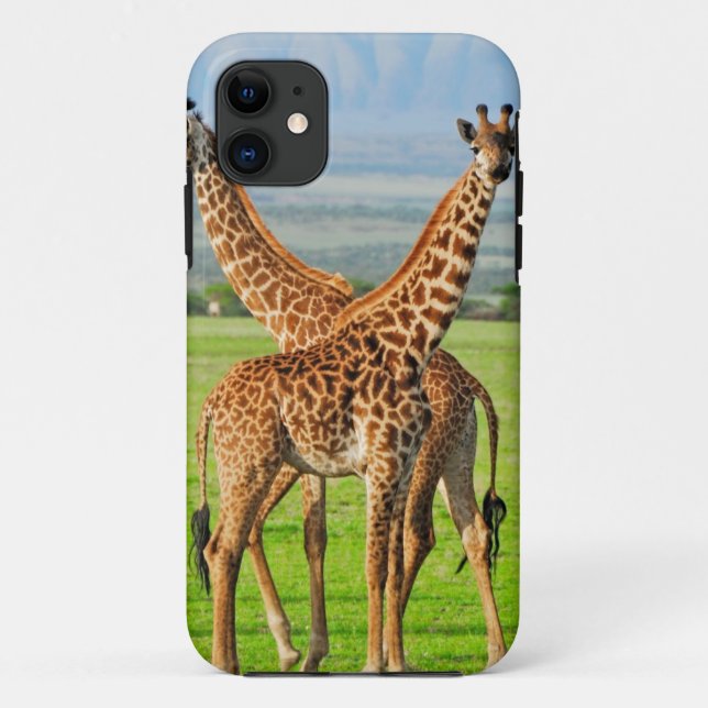 Funda De Case-Mate Para iPhone Dos jirafas (Reverso)