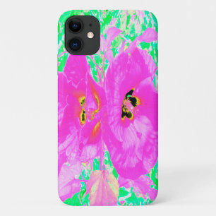 Funda Para iPhone 11 Dos locas ciruelas rosadas calientes hibiscus sobr