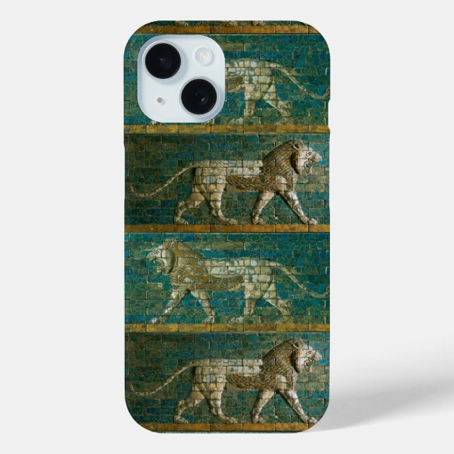Funda De Case-Mate Para iPhone DOS LONES BABILONIANOS Arte asirio antiguo (Reverso )