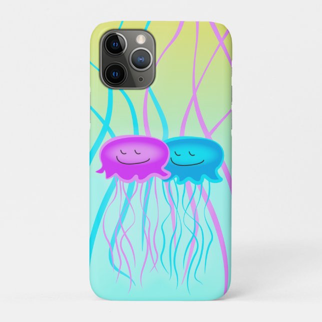Funda De Case-Mate Para iPhone Dos medusas Personalizados (Reverso)