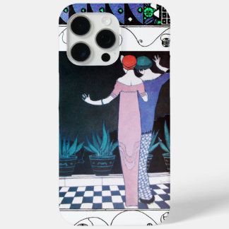 Funda Para iPhone 15 Pro Max DOS MUJERES EN LA NOCHE Art Deco Beauty Fashion