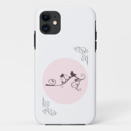Funda Para iPhone 11 Dos pájaros sentados en una rama rocosa