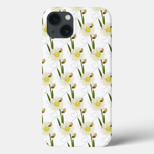 Funda De Case-Mate Para iPhone Dos pequeñas y lindas abejas (Reverso)