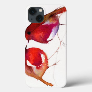 Funda Para iPhone 13 Dos pocos pájaros 2014 de la tinta