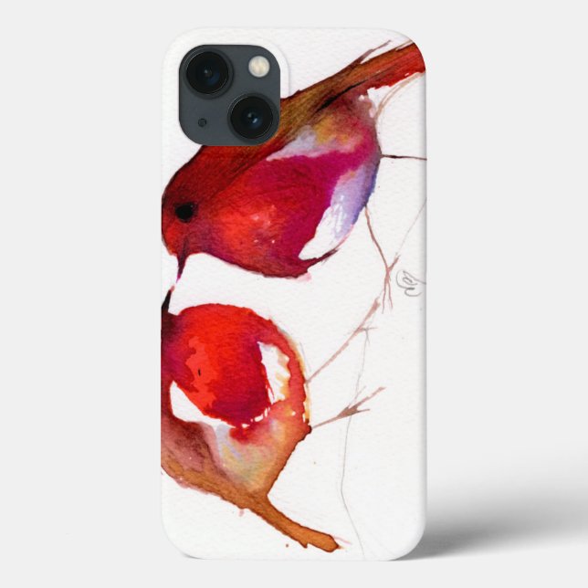 Funda De Case-Mate Para iPhone Dos pocos pájaros 2014 de la tinta (Reverso)