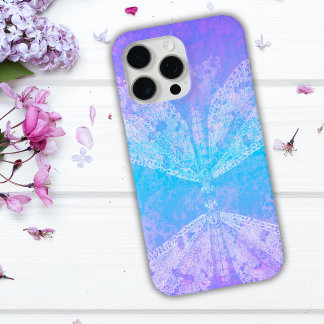 Funda Para iPhone 15 Pro Max Dos polillas vintage azul y púrpura Collage gótico