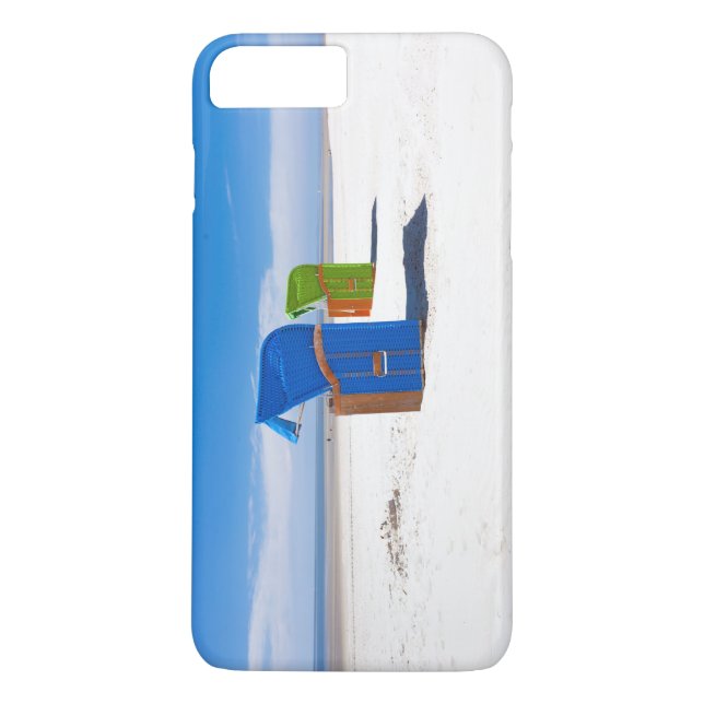 Funda De Case-Mate Para iPhone Dos tumbonas en el mar del Norte (Reverso)