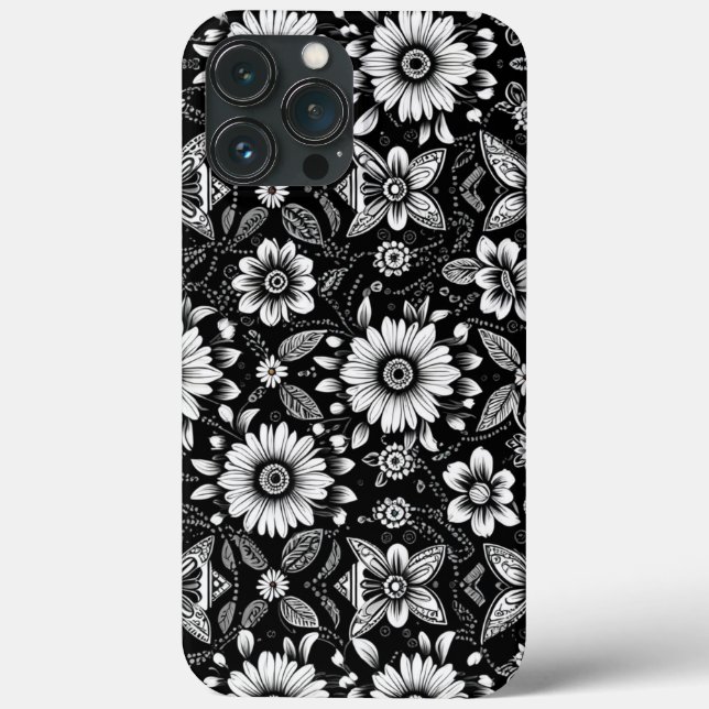 Funda De Case-Mate Para iPhone Dosis de Daisy de B&W (Reverso )