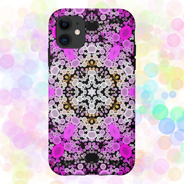 Funda De Case-Mate Para iPhone Dot Mandala Flor rosa y blanco (Subido por el creador)