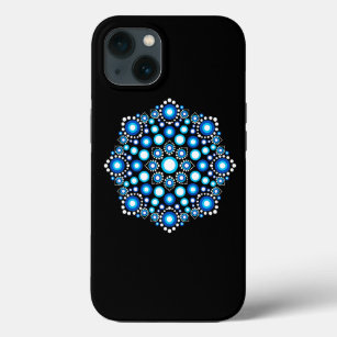 Funda Para iPhone 13 Dots Mandala Ornament Patrón de flores Yoga de ver